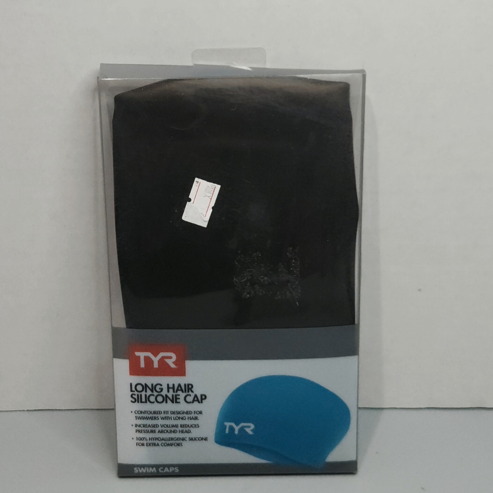 TYR Blue Silicone Swim Cap